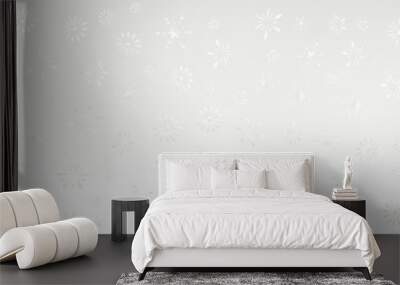 winter background, white snowflake background Wall mural