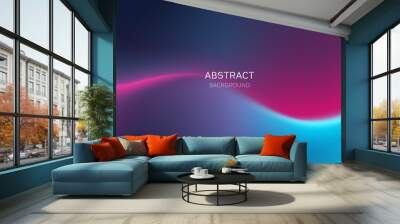 Abstract gradient pink blue dark neon background in dynamic line concept for poster banner and cover Wall mural