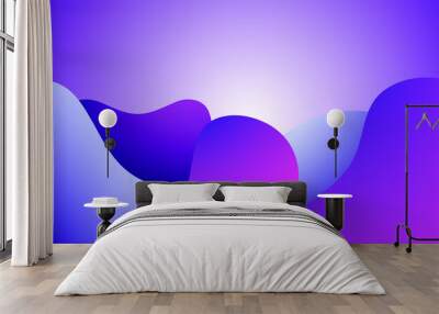 Abstrac Backgroud Purple memphis background Wall mural