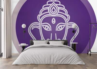 Ganesha also called ganpati, vinayaka, ganesh is a indian hindu god Wall mural