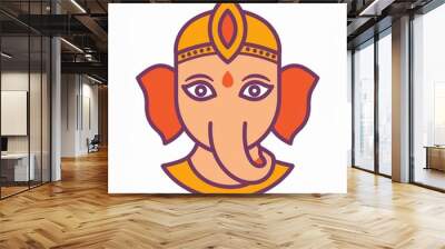 Ganesha also called ganpati, vinayaka, ganesh is a indian hindu god Wall mural