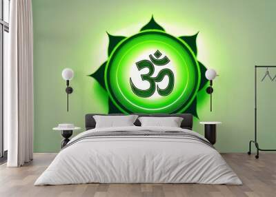 Om or Aum sign and symbol of hinduism Wall mural