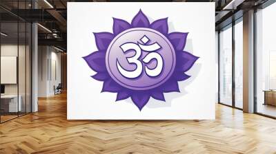 Om or Aum sign and symbol of hinduism Wall mural