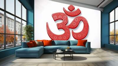 Om or Aum sign and symbol of hinduism Wall mural