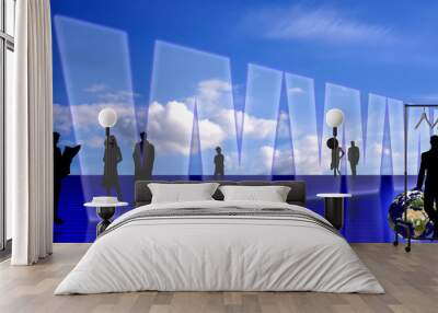 global information technology, internet/web concep Wall mural