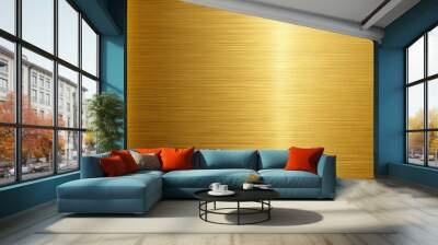 Panorama gold texture background with a shining metal finish Wall mural