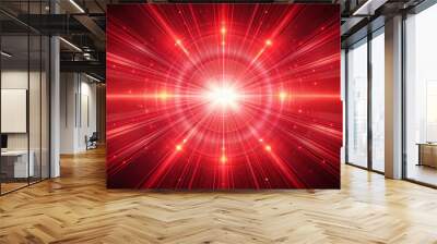 Spreading red light from center on modern background creating a beautiful and dynamic visual effect Wall mural