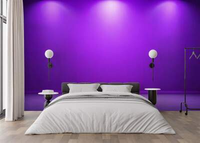 Vibrant purple studio room backdrop for product display Wall mural