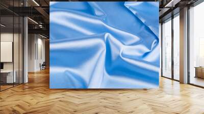 Blue silk drapery Wall mural