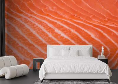 Close up of salmon fillet. Wall mural