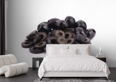 Rings of black olives. Wall mural