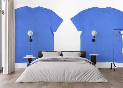 two men's blue t-shirts. Wall mural