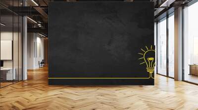 Chalkboard Light Bulb Wall mural