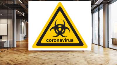 Coronavirus 2019-nCoV Warning Sign Wall mural