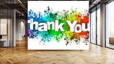 Paint Splatter - Thank you Wall mural