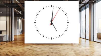 Simple Vector Clock Wall mural