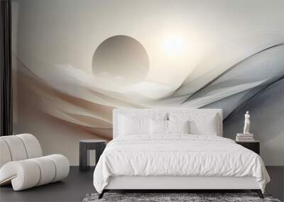  a smooth gradient background with neutral tones like beige and gray Wall mural