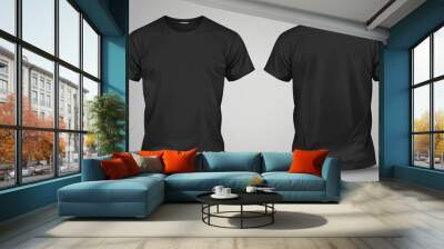 front and back t-shirt vector background illustration Wall mural