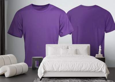 vector background illustration of plain t-shirt front and back Wall mural