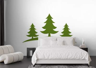 Cedar tree Logo template vector icon illustration design  Wall mural