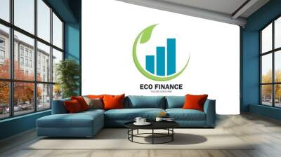 Eco finance professional logo vector icon illustration Wall mural