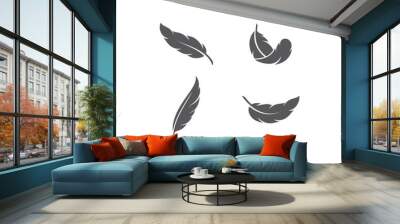 feather logo template vector icon Wall mural