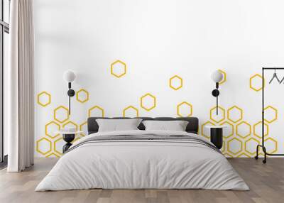 Honeycomb background texture illustration concept design  Wall mural