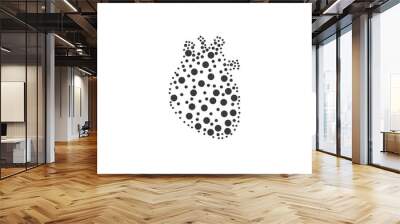 Human heart logo medical cardiology vector icon illustration design  Wall mural