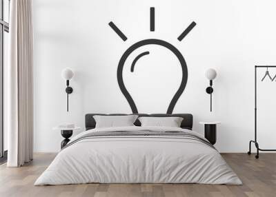 light bulb design logo template Wall mural