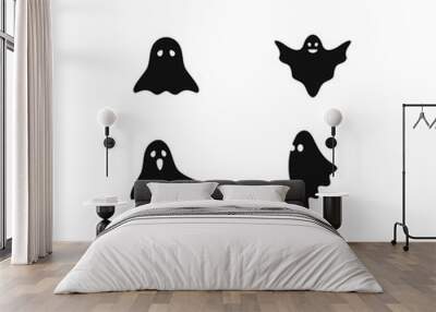 Set of scary ghost logo vector icon illustration design  Wall mural