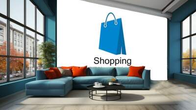 Shopping Logo vector icon illustration design  Wall mural