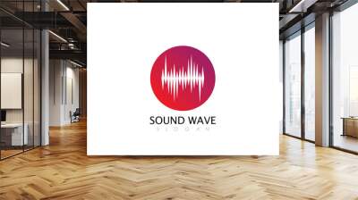 Sound waves vector illustration Wall mural