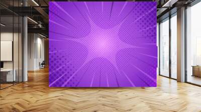 Abstract purple comic background Wall mural