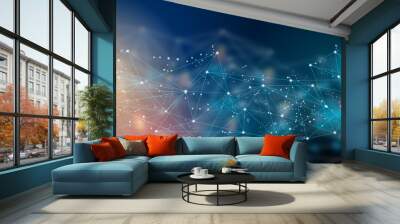 Digital network modern concept background for next generation technology era Wall mural