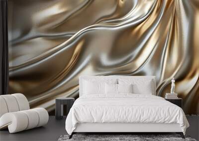 Golden Sleek Metal Background Featuring Chic Cool Stylish Modern Effects Wallpaper Wall mural