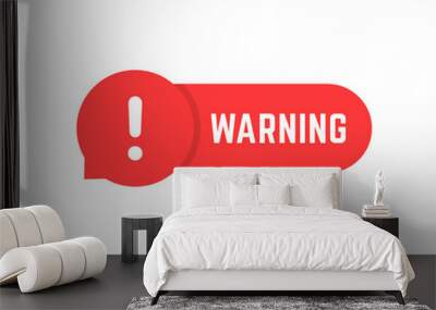 red warning bubble like alert message Wall mural