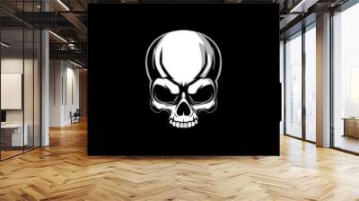 Human skull head cartoon vector design template Wall mural