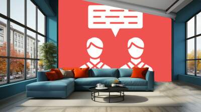 Conversation Icon Wall mural