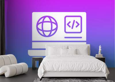 Laptop Icon Wall mural