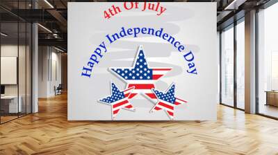 Illustration of background for USA Independence day Wall mural