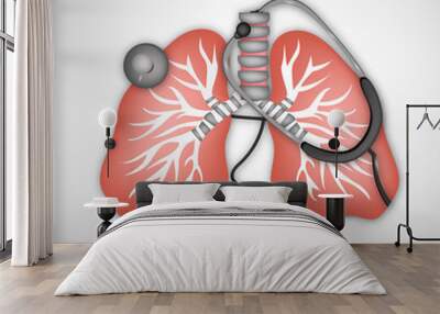 World Asthma Day background Wall mural