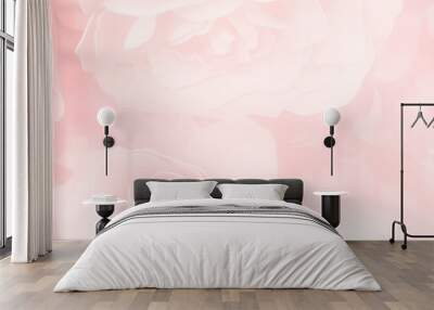 sweet color roses flower in pastel tone with blurred style for background pattern texture Wall mural