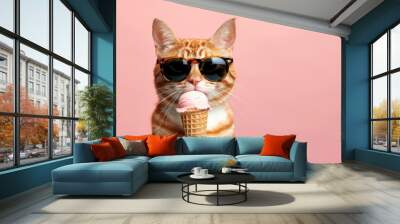 Funny animal pet summer holiday vacation photography Wall mural