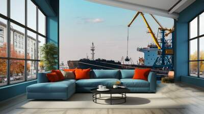 Black bulk carrier Wall mural