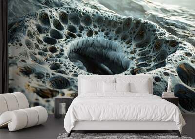 Abstract Rock Formation with Crater Texture Wall mural