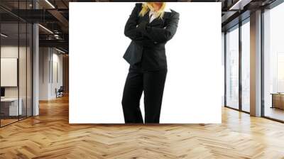 business woman on white Wall mural