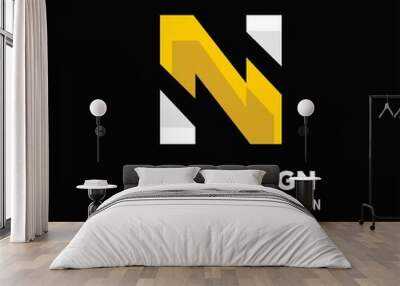 N logo letter concept, N logo icon design vector. creative logo design.  Wall mural