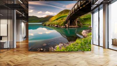 A breathtaking photograph of serene natural scenery, AI Generative Wall mural