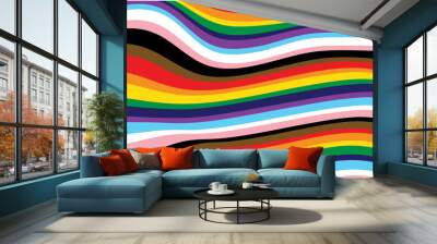 Pride Background with LGBTQ Pride Flag Colours. gender fluid concept Wall mural