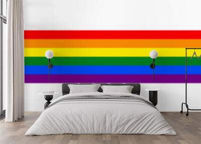 rainbow pride flag stripes isolated on transparent. design element Wall mural